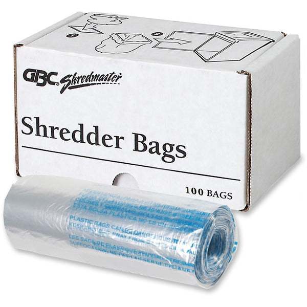Swingline See-through Shredder Bag - 30.28 L - Poly - Clear - 100 / Box
