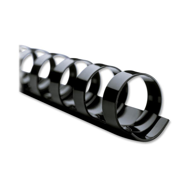GBC CombBind 19-Ring Binding Spines - 1-1/2" Diameter - 360 x Sheet Capacity - For Letter 8 1/2" (215.90 mm) x 11" (279.40 mm) Sheet - Round - Black - Polyvinyl Chloride (PVC) - 100 / Box