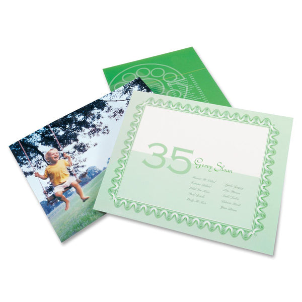 GBC SelfSeal Laminating Pouch - Laminating Pouch/Sheet Size: 9.06" (230.19 mm) Width x 11.56" (293.69 mm) Length x 8 mil (0.20 mm) Thickness - for Photo - Self-adhesive, Repositionable - Clear - 5 / Pack