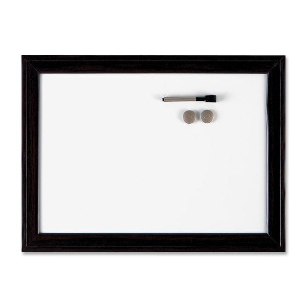 Quartet&reg; Espresso&trade; Home D&eacute;cor Magnetic Dry Erase Boards - 36" (3 ft) Width x 24" (2 ft) Height - White Surface - Dark Brown Frame - Magnetic - 1 Each