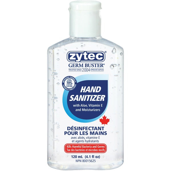 Zytec Hand Sanitizer Gel - 120 mL - Hand - Clear - 1 Each