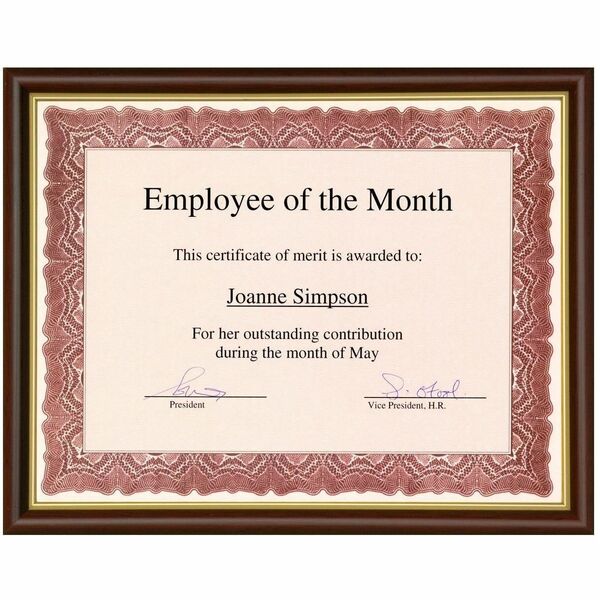 St. James&reg; Certificate/Diploma/Document Frame, 8.5x11" , Tuscan Cherry with Gold Trim, 83903