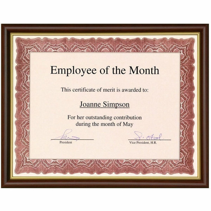 St. James&reg; Certificate/Diploma/Document Frame, 8.5x11" , Tuscan Cherry with Gold Trim, 83903