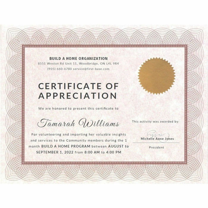 St. James&reg; Certificates, 24 lb Paper, Regent Red, Pack of 100, 83502
