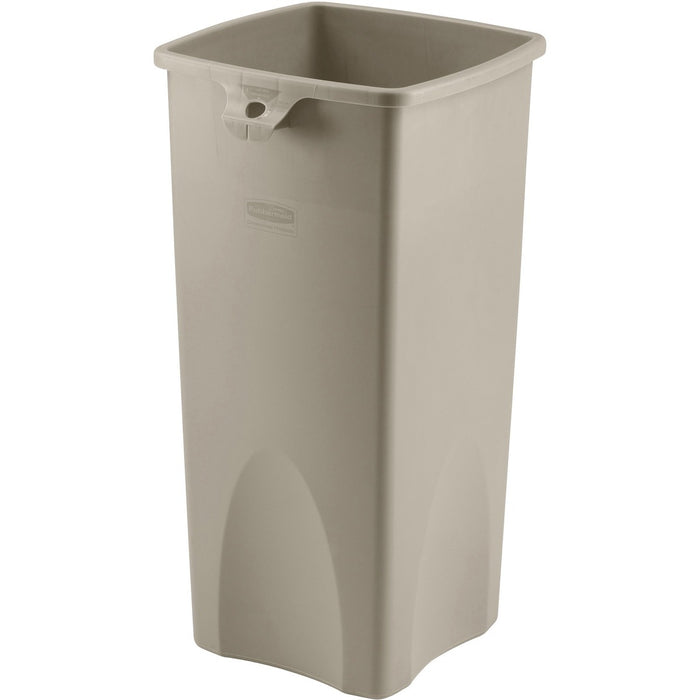 Rubbermaid 3569-88 Untouchable Square Container - 87.10 L Capacity - Square - For Indoor, Outdoor - Crack Resistant, Chemical Resistant, Durable, Venting Channel - 32" (812.80 mm) Height x 16.5" (419.10 mm) Width x 15.5" (393.70 mm) Depth - Beige - 1 Each