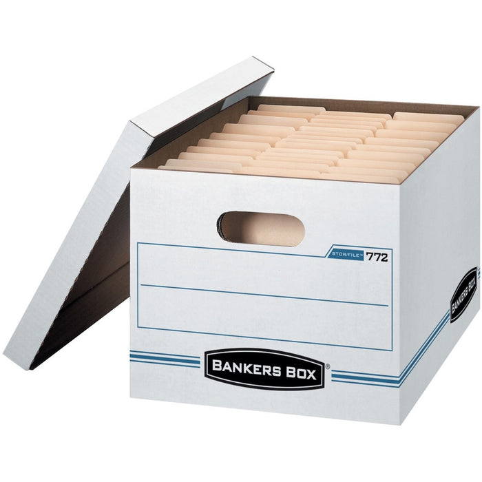 Bankers Box Stor/File Storage Box - External Dimensions: - Media Size Supported: HeightLegal, Letter - For File - 6 / Pack