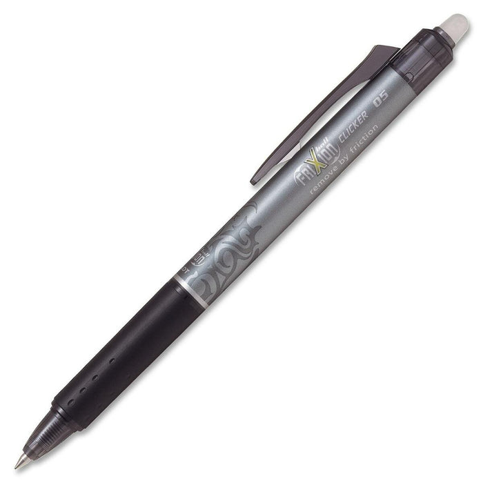 Pilot Clicker Gel Pen - Refillable - Erasable - Black Ink - Gel-based - 1 Each