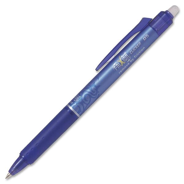 FriXion Clicker Gel Pen - 0.5 mm (0.02") Fine Pen Point - Retractable - Erasable - Blue Ink - Gel-based - 1 Each