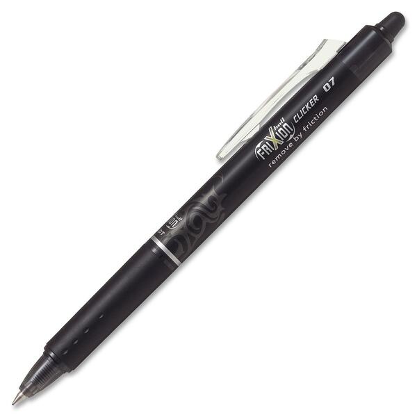 Pilot Clicker Gel Pen - 0.7 mm (0.03") Medium Pen Point - Retractable - Erasable - Black Ink - Gel-based - 1 Each