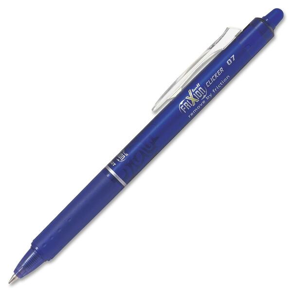 FriXion Clicker Gel Pen - 0.7 mm (0.03") Medium Pen Point - Retractable - Blue Ink - Gel-based - 1 Each