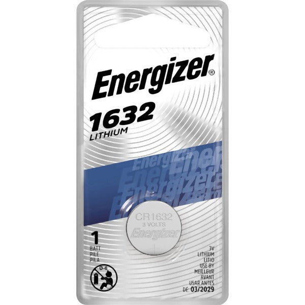 Energizer 1632 Lithium Coin Battery - For Toy, Heart Rate Monitor, Glucose Monitor, Keyless Entry, Game, Keyfob Transmitter, Watch, Remote Control - CR1632 - 130 mAh - 3 V DCsapceShelf Life - 1 Each