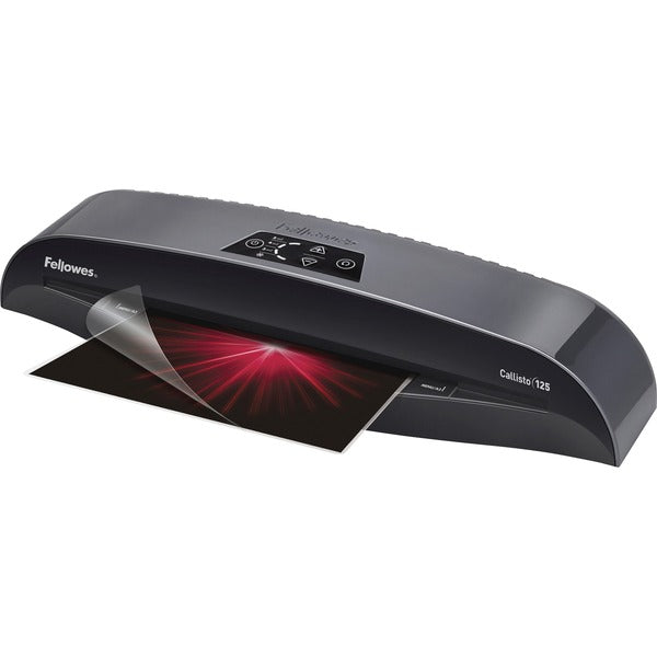 Fellowes Callisto&trade; 125 Laminator with Pouch Starter Kit - Pouch - 12.50" (317.50 mm) Lamination Width - 5 mil (0.13 mm) Lamination Thickness - 4.25" (107.95 mm) Height x 22.50" (571.50 mm) Width x 6.25" (158.75 mm) Depth
