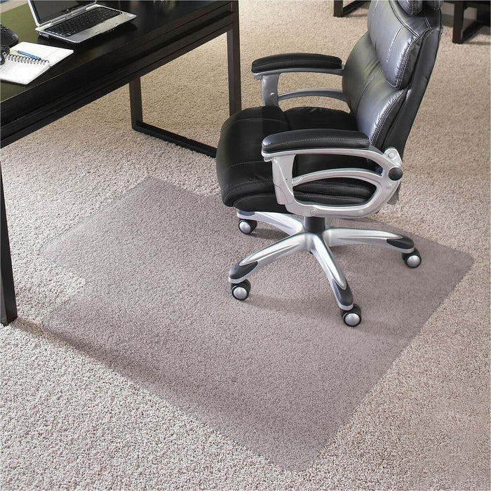 ES ROBBINS High-Pile Carpet Chair Mat - Pile Carpet, High Pile Carpet - 48" (1219.20 mm) Length x 36" (914.40 mm) Width - Lip Size 10" (254 mm) Length x 20" (508 mm) Width - Rectangular - Vinyl - Clear - 1 Each