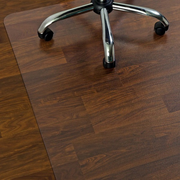 ES ROBBINS Rectangular Hard Floor Straight Edge Mat - Hardwood Floor, Hard Floor, Wood Floor, Tile Floor - 60" (1524 mm) Length x 46" (1168.40 mm) Width x 0.110" (2.79 mm) Thickness - Vinyl - Clear - 1 Each