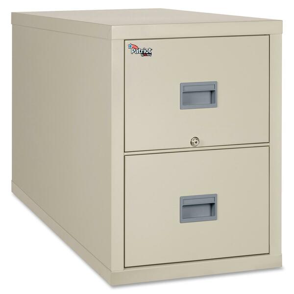 FireKing Patriot Series 2-Drawer Vertical Fire Files - 20.8" x 31.6" x 27.8" - 2 x Drawer(s) for File - Legal - Vertical - Fire Proof, Impact Resistant, Locking Drawer, Scratch Resistant, Recessed Handle, Ball Bearing Slide - Parchment - Gypsum, Steel