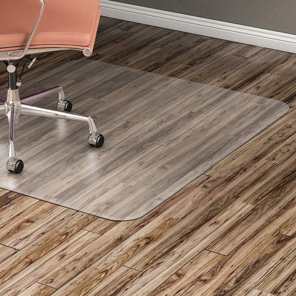 Lorell Nonstudded Chairmat - Tile Floor, Vinyl Floor, Hardwood Floor - 48" (1219.20 mm) Length x 36" (914.40 mm) Width x 0.060" (1.52 mm) Thickness - Rectangular - Vinyl - Clear - 1 Each