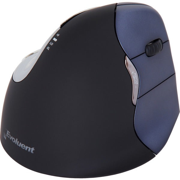 Evoluent VerticalMouse 4 Right Wireless - Optical - Wireless - Radio Frequency - 2.40 GHz - Black - 1 - USB - Scroll Wheel - 6 Button(s) - 6 Programmable Button(s) - Right-handed - 1