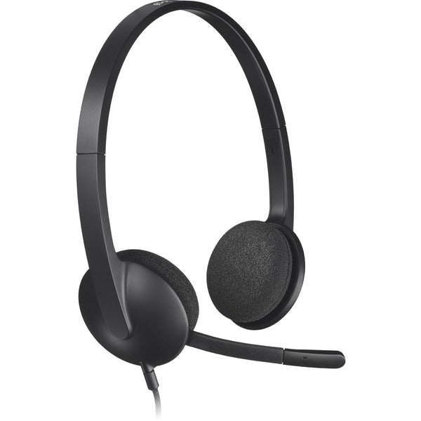 Logitech USB Headset H340 - Stereo - USB - Wired - 20 Hz - 20 kHz - Over-the-head - Binaural - Semi-open - 6 ft Cable - Black