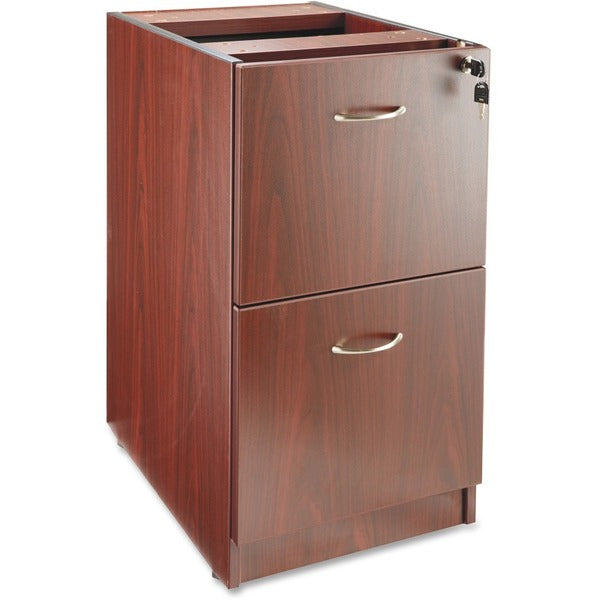 Lorell Essentials File/File Fixed File Cabinet - 2 x File Drawer(s) - Finish: Laminate, Mahogany