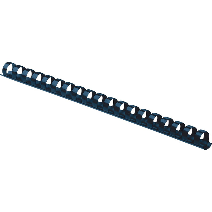 Fellowes Plastic Binding Combs - Navy, 1/4" Diameter - 0.3" (6.4 mm) Maximum Capacity - 20 x Sheet Capacity - For Letter 8 1/2" (215.90 mm) x 11" (279.40 mm) Sheet - Navy - Plastic - 100 / Pack