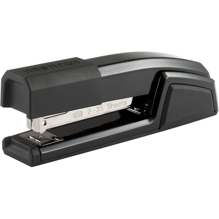 Bostitch Epic Antimicrobial Office Stapler - Staples Upto 25 Sheet - Holds Upto 210 Staple - Full Strip - Staple Size: 1/4" (6.35 mm) - Black - Metal - 1 Each
