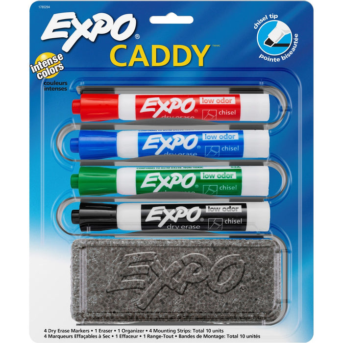 Expo Whiteboard Caddy Organizer - Erasable - Assorted Ink - 4 / Set
