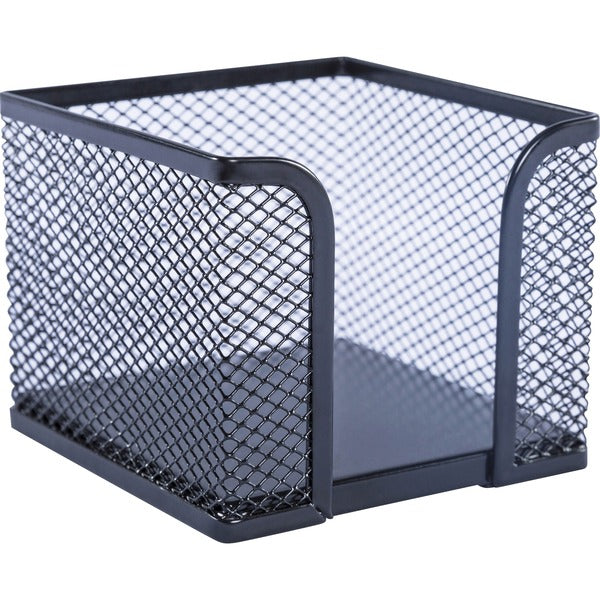 Lorell Mesh Wire Memo Holder - Support 3" (76.20 mm) x 3" (76.20 mm) Media - Steel - 1 Each - Black