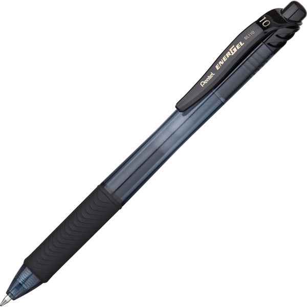 EnerGel EnerGel-X Retractable Gel Pens - 1 mm (0.04") Bold Pen Point - Refillable - Retractable - Black Ink - Gel-based - Black Barrel - Metal Tip - 1 Each