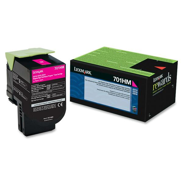 Lexmark Unison 701HM Toner Cartridge - Laser - High Yield - 3000 Pages - Magenta - 1 Each