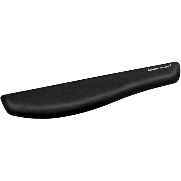 Fellowes PlushTouch Wrist Rest with FoamFusion Technology - Black - 1" (25.40 mm) Height x 18.13" (460.50 mm) Width x 3.19" (81.03 mm) Depth - Black - Polyurethane - 1