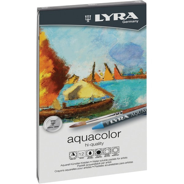 Lyra Aquacolor Water Soluable Crayons - Assorted - 12 / Pack