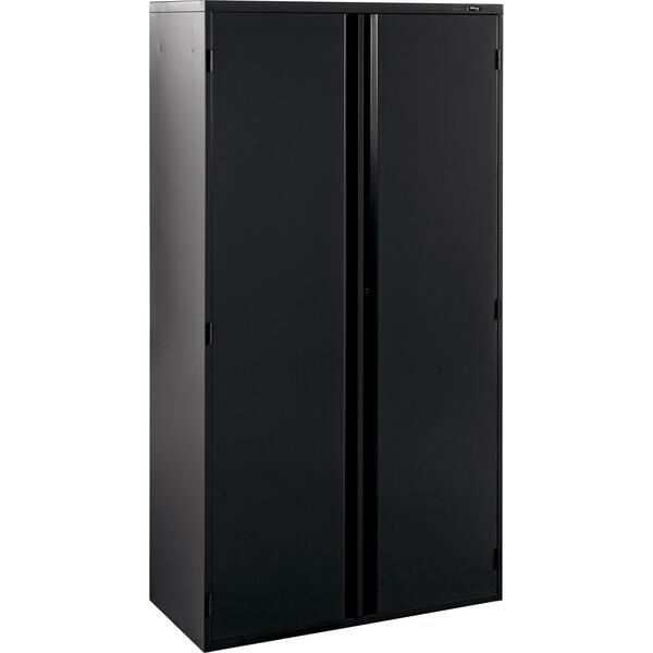Offices To Go 72" Storage Cabinet - 36" (91.44 cm) Width x 18" (45.72 cm) Depth x 72" (182.88 cm) Height - 4 x Shelf(ves) - Front Open Door(s) - Lockable - Black