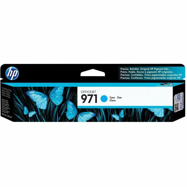 HP 971 (CN622AM) Original Standard Yield Inkjet Ink Cartridge - Single Pack - Cyan - 1 Each - 2500 Pages