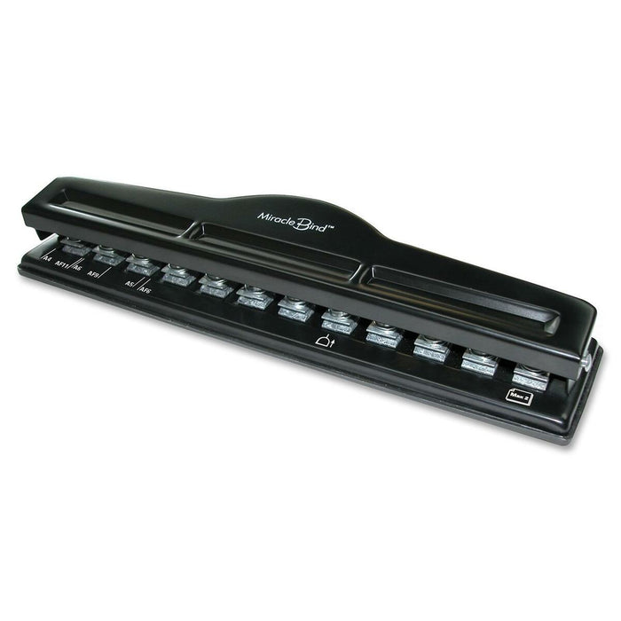 Blueline Miraclebind Hole Punch - 2 Sheet - 3.43" (87 mm) Width x 13.39" (340 mm) Depth x 1.97" (50 mm) Height