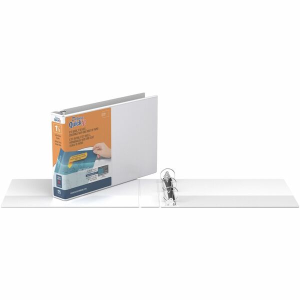 QuickFit Ring Binder - 1 1/2" (38.10 mm) Binder Capacity - Letter - 8 1/2" (215.90 mm) x 11" (279.40 mm) Sheet Size - 275 Sheet Capacity - 3 x 1.50" (38.10 mm) Ring(s) - Fastener(s): Round Ring - Pocket(s): 2, Front & Back - Horizontal Orientation - Polyp
