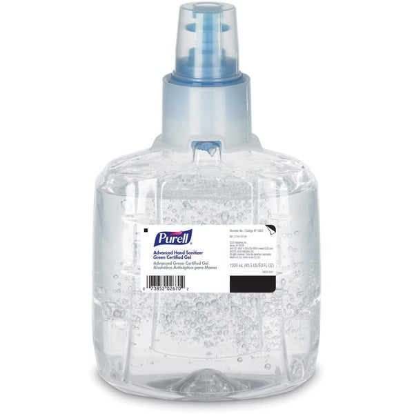 PURELL&reg; Hand Sanitizer Refill - 1.20 L - Pump Bottle Dispenser - Kill Germs - Skin, Hand - 2 / Box