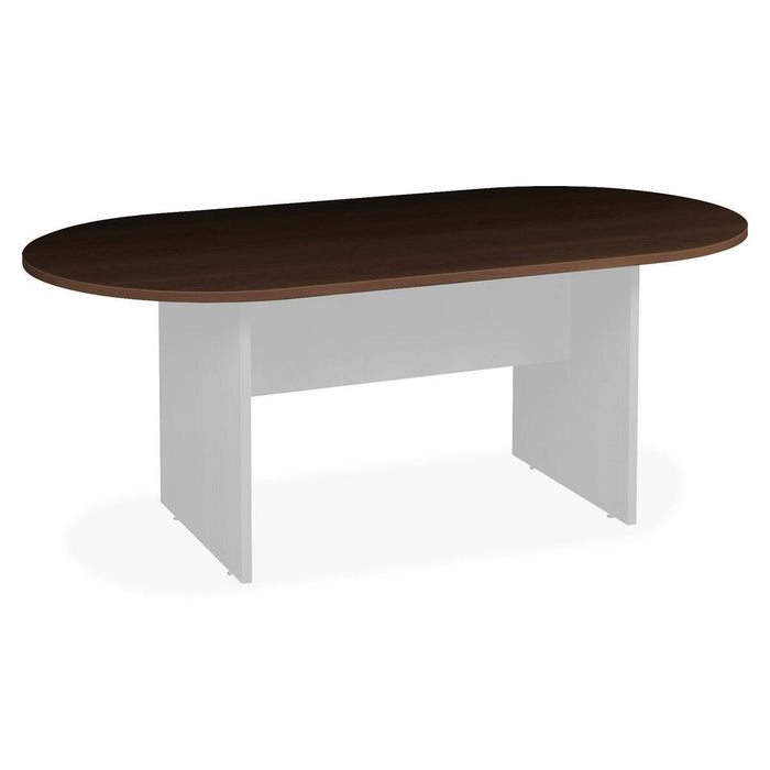 Heartwood Innovation Racetrack Tabletop - Laminated Racetrack, Wood Grain Top - 71" (1803.40 mm) Table Top Width x 35.5" (901.70 mm) Table Top Depth x 1" (25.40 mm) Table Top Thickness - Conferencing - Particleboard - 1 Each