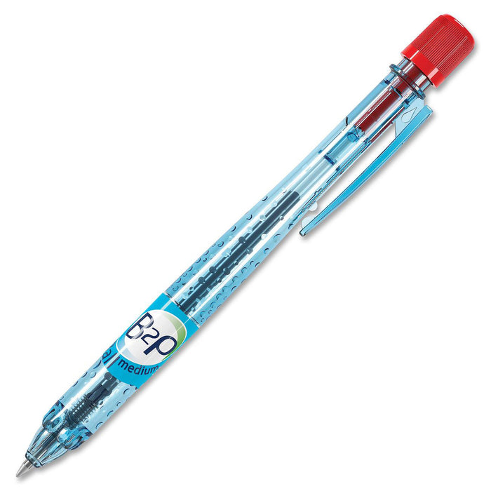 Pilot B2P Recycled Retractable Ballpoint Pen - Retractable - Red Ink - Oil Based - Translucent Barrel - 1 Each