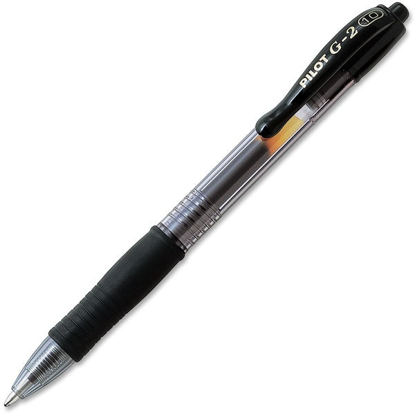 G2 1.0mm Gel Pen - 1 mm (0.04") Broad Pen Point - Refillable - Retractable - Black Ink - Gel-based - Clear Barrel - 1 Each