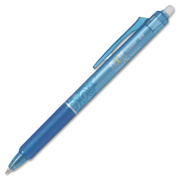 FriXion Retract Clicker Erasable Gel Ball Pen - 0.5 mm (0.02") Cone Pen Point - Retractable - Erasable - Teal Ink - Gel-based - Stainless Steel Tip - 1 Each