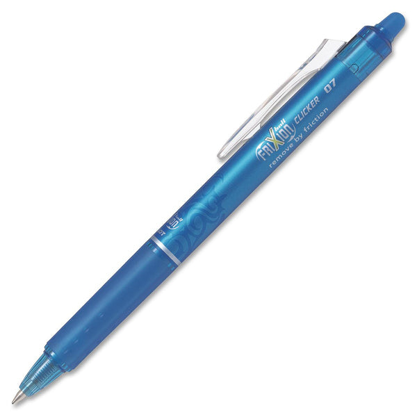 FriXion Retract Clicker Erasable Gel Ball Pen - 0.7 mm (0.03") Cone Pen Point - Retractable - Erasable - Teal Ink - Gel-based - Stainless Steel Tip - 1 Each
