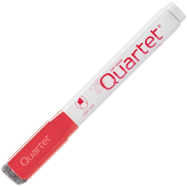 Quartet DryGuard™ Dry Erase Marker - Chisel Tip - Red - 12 / Box - Chisel Marker Point - Assorted Ink - Red Barrel - 1 Each