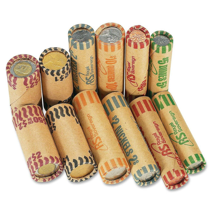 Royal Sovereign Preformed Color Coded Canadian Coin Wrapper - C$1, C$2 ...