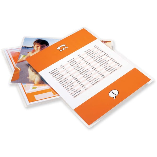 Swingline Laminating Pouch - Laminating Pouch/Sheet Size: 8.75" (222.25 mm) Width x 11.25" (285.75 mm) Length x 5 mil (0.13 mm) Thickness - for Document - Clear - 100 / Box