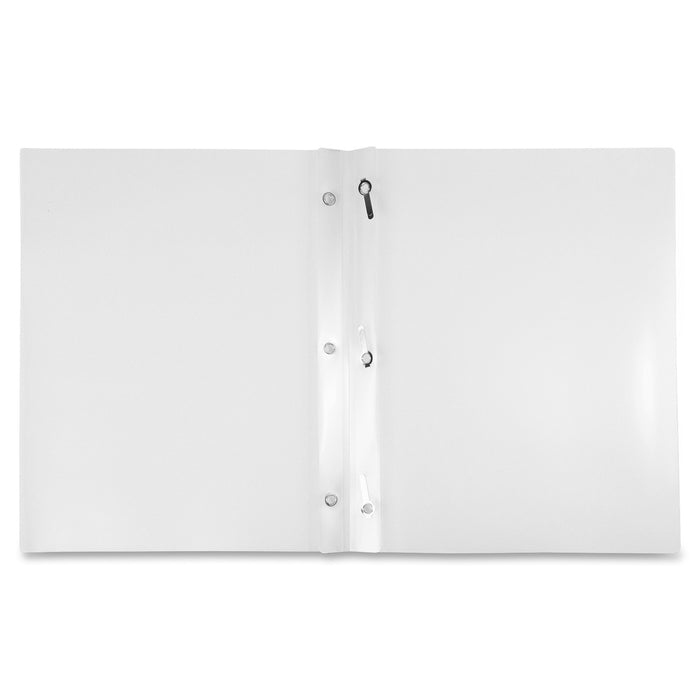 Winnable Letter No Fastener Folder - 8 1/2" (215.90 mm) x 11" (279.40 mm) - 80 Sheets Capacity - 3 Fastener - Poly - Clear - Tear Resistant, Water Resistant, Acid-free, Durable, PVC-free, Lightweight, Sturdy - 5 / Pack