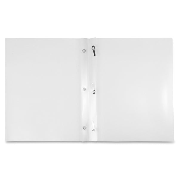 Winnable Letter Fastener Folder - 8 1/2" (215.90 mm) x 11" (279.40 mm) - 80 Sheets Capacity - 3 Fastener - Poly - Clear - Tear Resistant, Water Resistant, Acid-free, Durable, PVC-free, Lightweight, Sturdy - 5 / Pack