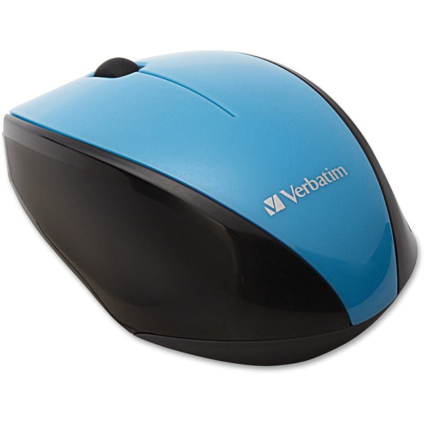 Verbatim Wireless Notebook Multi-Trac Blue LED Mouse - Blue - Blue Optical - Wireless - Radio Frequency - 2.40 GHz - Blue - USB 2.0 - Scroll Wheel - 3 Button(s) - 1 x AA Battery Supported - 1 Each