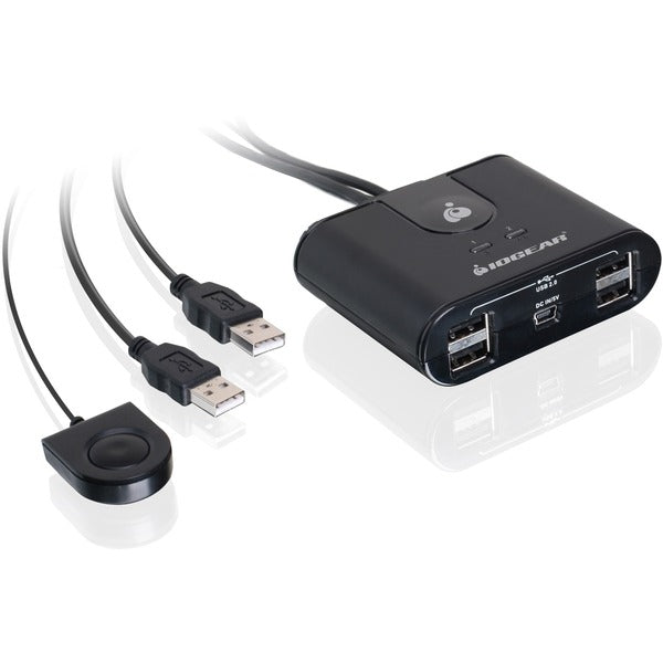 IOGEAR 2x4 USB 2.0 Peripheral Sharing Switch - USB - 480 MB/s - External - 4 USB Port(s) - 4 USB 2.0 Port(s)