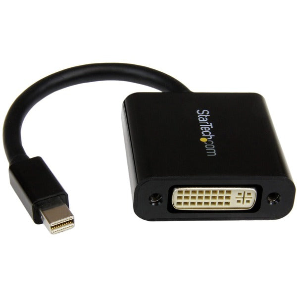 StarTech.com Mini DisplayPort to DVI Adapter, Mini DP to DVI-D Single Link Converter, 1080p Video, Passive, mDP 1.2 to DVI Monitor/Display - Passive Mini DP to DVI-I (digital only DVI-D) single-link converter supports 1080p 60Hz video; mDP 1.2; EDID/DDC -