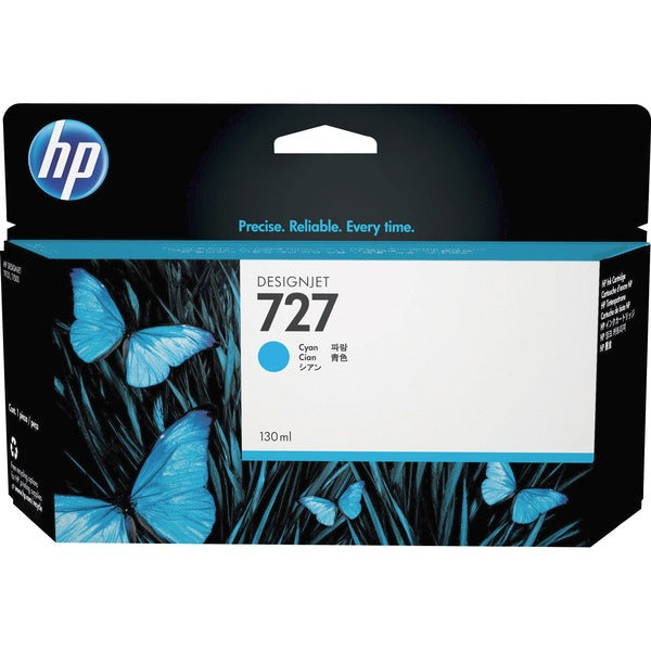 HP 727 (B3P19A) Original Standard Yield Inkjet Ink Cartridge - Single Pack - Cyan - 1 Each - 4000 Pages